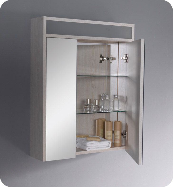 Fresca FMC3001 Light Oak Bathroom Medicine with Three Level Shelving