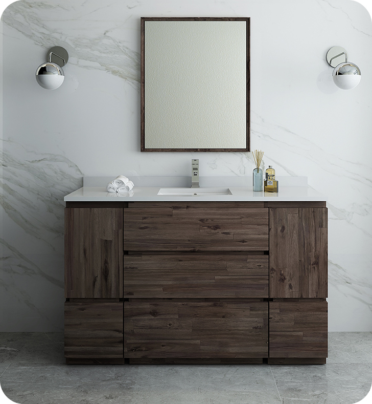 54 inch bathroom vanity single outlet sink