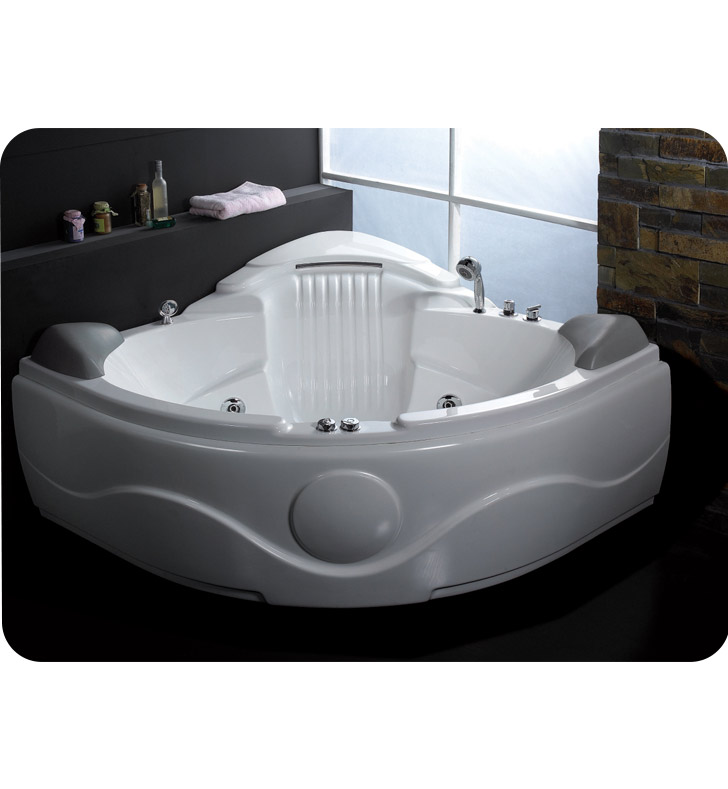 Eago Am505 61 Rounded Corner Waterfall Whirlpool Bathtub Alt View Name