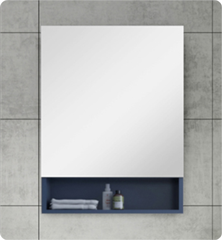 Fresca FMC6124RBL 24 Blue Bathroom Medicine Cabinet with Small Bottom Shelf