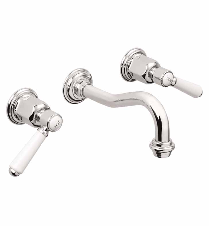 California Faucets TOV35027 Belmont Wall Mount Widespread Lavatory Faucet