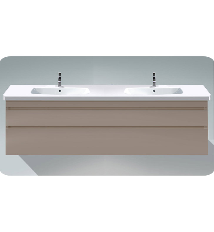 Duravit DS6498 DuraStyle Wall Mounted Double Sink Modern Bathroom