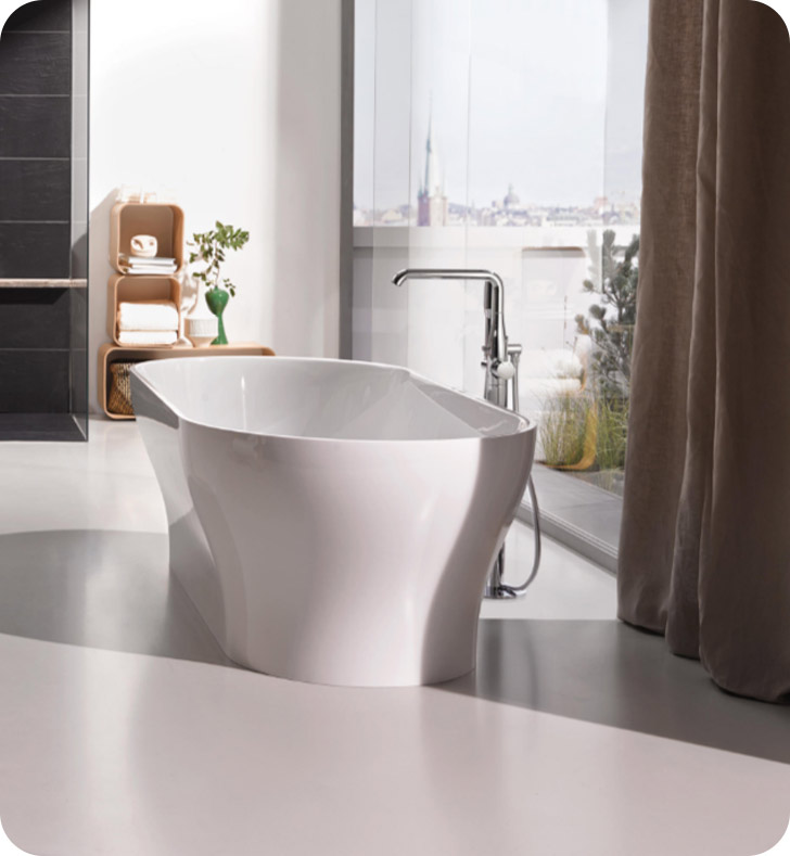 Grohe 23491001 Essence New Floor Mounted Tub Filler with Hand Shower in