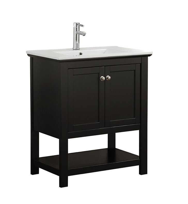 30 inch store black bathroom vanity